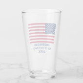 Verenigde Staten Amerikaanse vlag op 4 juli gepers Glas (Achterkant)
