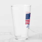 Verenigde Staten Amerikaanse vlag op 4 juli gepers Glas (Rechts)