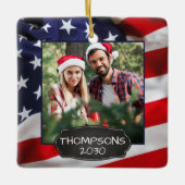Verenigde Staten Amerikaanse vlag Patriottisch - A Keramisch Ornament (Voorkant)