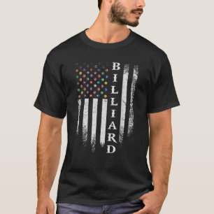  Verenigde Staten Amerikaanse Vlag Pool Biljart Sn T-shirt