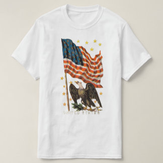 Verenigde Staten Amerikaanse Vlag Sterren Adelaar T-shirt