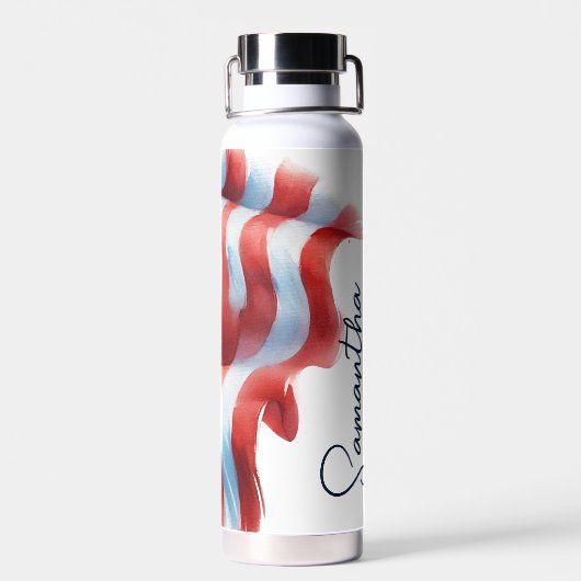 Verenigde Staten Amerikaanse vlag Sterren & Stripe Waterfles (Achterkant)