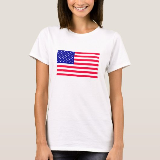 Verenigde Staten Amerikaanse Vlag Vrouwen Tshirts  (Voorkant)
