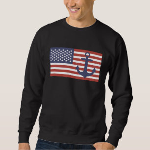 Verenigde Staten Amerikaanse Vlag Zeevaart Blauw A Trui