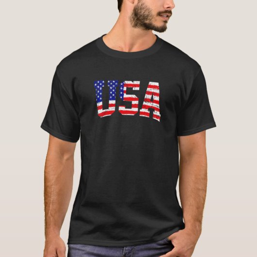 Verenigde Staten Amerikaanse vlaggepride T-shirt (Voorkant)