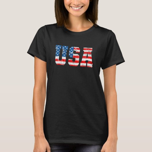 Verenigde Staten Amerikaanse vlaggepride T-shirt (Voorkant)