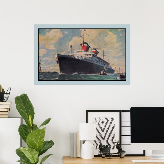 Verenigde Staten Amerikaanse wateren Poster (Thuiskantoor)