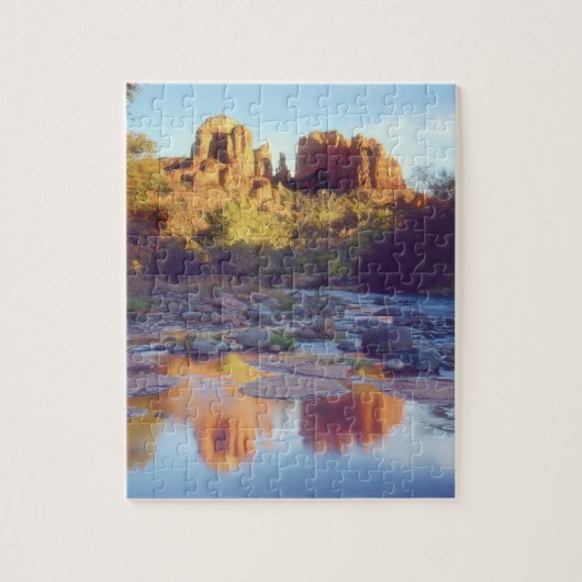 Verenigde Staten, Arizona, Sedona. Cathedraal Rock Legpuzzel (Verticaal)