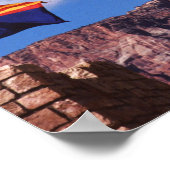 Verenigde Staten, Arizona, Tow vlaggen in Grand Ca Poster (Hoek)