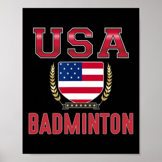Verenigde Staten - Badminton Poster (Voorkant)
