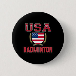 Verenigde Staten - Badminton Ronde Button 5,7 Cm