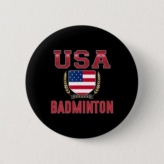 Verenigde Staten - Badminton Ronde Button 5,7 Cm (Voorkant)