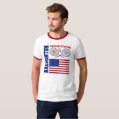 Verenigde Staten Badminton T-shirt (Voorkant volledig)