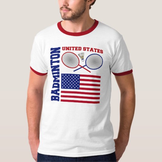 Verenigde Staten Badminton T-shirt (Voorkant)