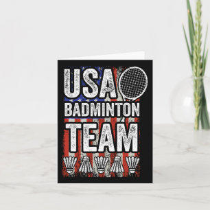 Verenigde Staten Badminton Team American Flag Funn Kaart