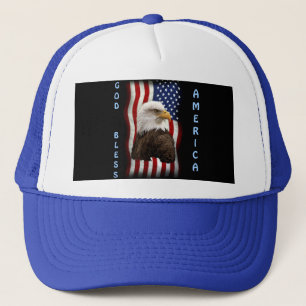 Verenigde Staten Bald Eagle & US Flag USA FOREVER Trucker Pet