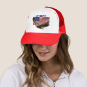Verenigde Staten Bald Eagle & US Flag USA FOREVER  Trucker Pet (In situ)