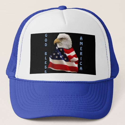 Verenigde Staten Bald Eagle & US Flag USA FOREVER  Trucker Pet (Voorkant)