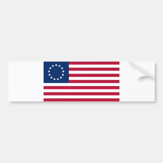 Verenigde Staten Betsy Ross Flag Bumpersticker (Voorkant)