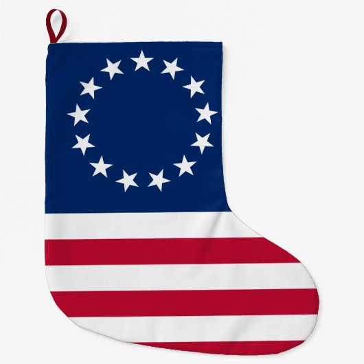 Verenigde Staten Betsy Ross Flag Grote Kerstsok (Voorkant)