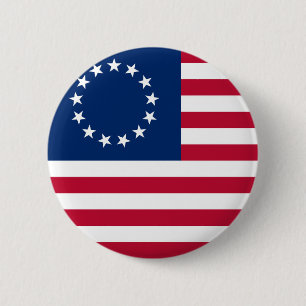 Verenigde Staten Betsy Ross Flag Ronde Button 5,7 Cm