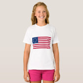 Verenigde Staten Betsy Ross Flag T-shirt (Voorkant volledig)