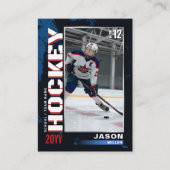 Verenigde Staten Blauw Rood Hockey Trading Kaart H Contactkaartje (Voorkant)