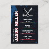 Verenigde Staten Blauw Rood Hockey Trading Kaart H Contactkaartje (Achterkant)