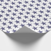 Verenigde Staten Blauwe en Witte Sterren Patriotti Cadeaupapier (Hoek)