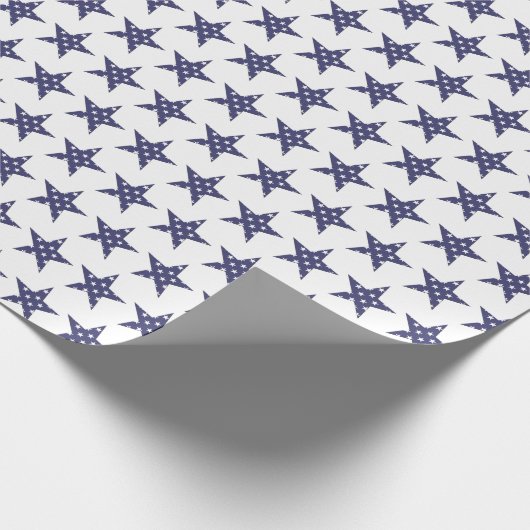 Verenigde Staten Blauwe en Witte Sterren Patriotti Cadeaupapier (Hoek)