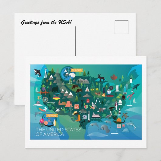 Verenigde Staten Briefkaart (Voorkant / Achterkant)