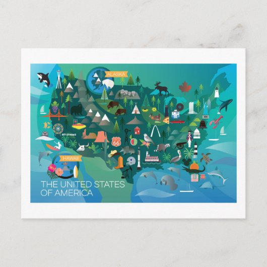 Verenigde Staten Briefkaart (Voorkant)