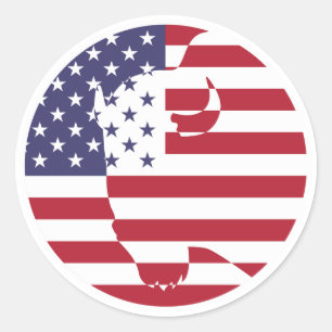 Verenigde Staten Buffalo Bizon American National Ronde Sticker