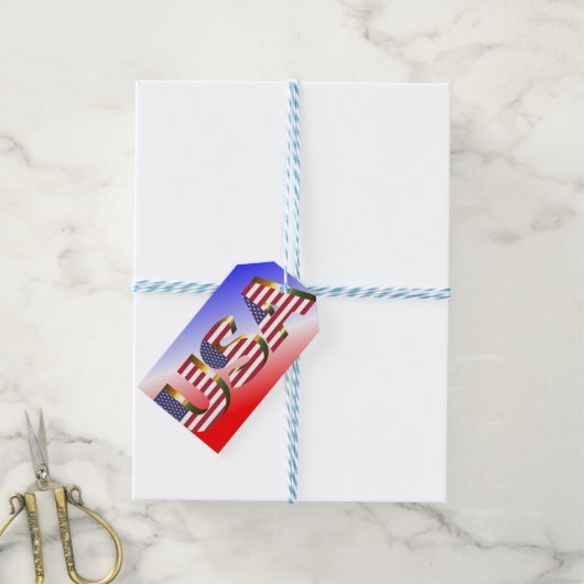 Verenigde Staten Cadeaulabel (Met Touw)