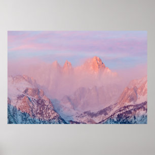 Verenigde Staten, Californië, Lone Pine. Sunrise Poster