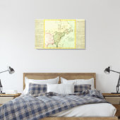 Verenigde Staten, Canada Canvas Afdruk (Insitu (Slaapkamer))