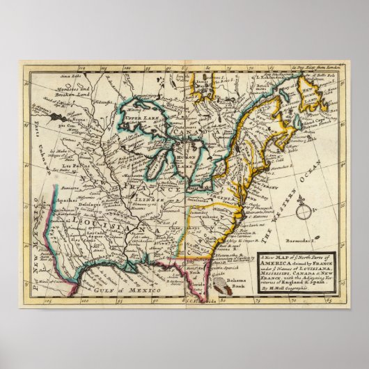 Verenigde Staten, Canada, Noord-Amerika Poster (Voorkant)