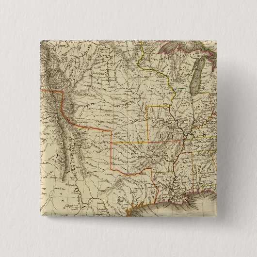 Verenigde Staten, Canada Vierkante Button 5,1 Cm (Voorkant)
