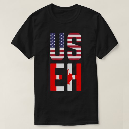 Verenigde Staten Canada Vlag Amerikaanse Canadese  T-shirt (Design voorkant)