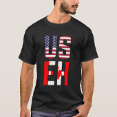 Verenigde Staten Canada Vlag Amerikaanse Canadese  T-shirt (Voorkant)