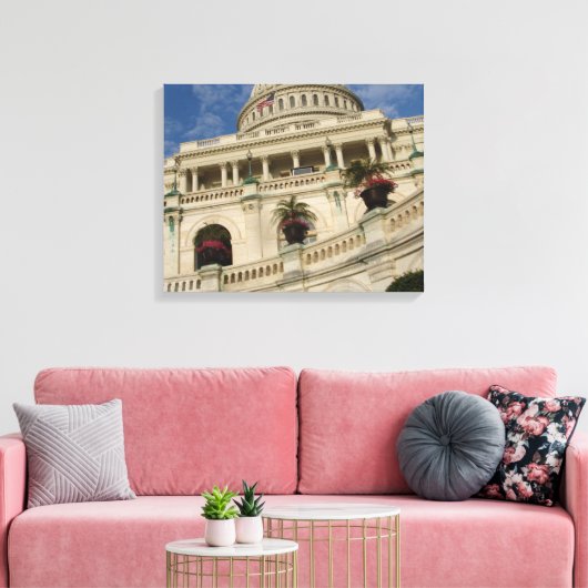 VERENIGDE STATEN CAPITOL BUILDING WRAPPED CANVAS AFDRUK (Insitu (Woonkamer))