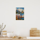 Verenigde Staten Collage Illustratie Reis Kunst Poster (Keuken)