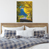 Verenigde Staten, Colorado. Weg met aspennen Canvas Afdruk (Insitu (Slaapkamer))