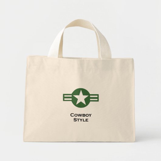 Verenigde Staten Cowboy Style Green Mini Tote Bag (Voorkant)