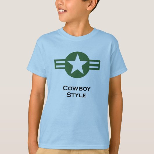 Verenigde Staten Cowboy Style Green T-shirt (Voorkant)