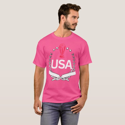 Verenigde Staten Cricket Jersey 2024 onthullen Ver T-shirt (Voorkant volledig)