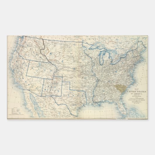 Verenigde Staten dec 1860 Rechthoekige Sticker (Voorkant)