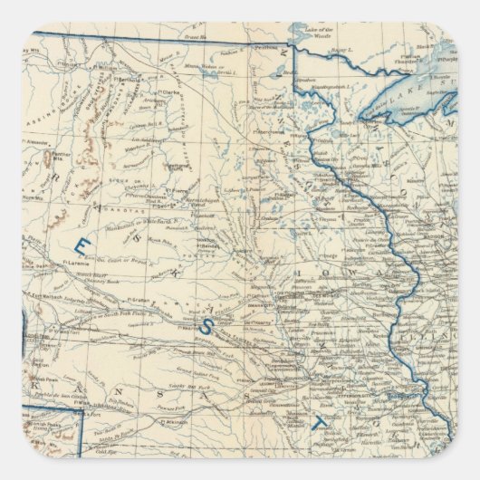 Verenigde Staten dec 1860 Vierkante Sticker (Voorkant)