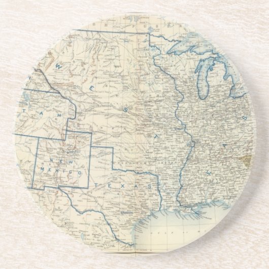 Verenigde Staten dec 1860 Zandsteen Onderzetter (Voorkant)