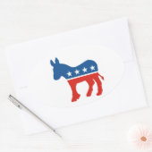 verenigde staten - democratische partij donkey usa ovale sticker (Envelop)